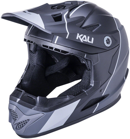 Kali Protectives Zoka Stripe Youth Full-Face Helmet - Matte Black/Gray Medium