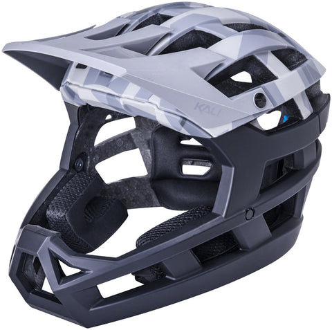 Kali Protectives Invader 2.0 Full-Face Helmet - Camo Matte Gray/Black Large/2x-