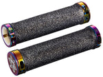 Supacaz Diamond Kush Grips Black with Oil Slick DH Star Ringz