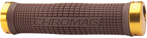 Chromag Squarewave Grips Brown/Gold LockOn