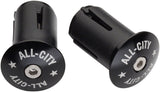 All City Locking Handlebar End Plugs Black