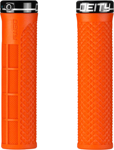 Deity Components Lockjaw Grips Orange LockOn