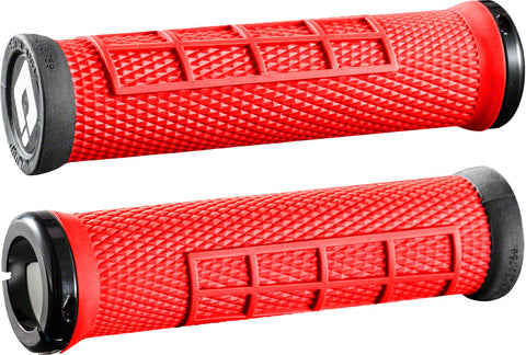 ODI Elite Flow Grips Burnt Red Black LockOn