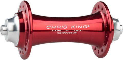 Chris King R45 Front Hub QR x 100mm Rim Brake Red 28h