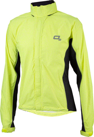 O2 Rainwear Primary Rain Jacket with built-in Hood: Hi-Vis Yellow SM