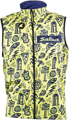 Salsa Men's Gravel Story Vest - Yellow Dark Blue Large