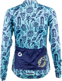 Salsa Women's Gravel Story Long Sleeve Jersey - Lite Blue Dark Blue Yellow Small