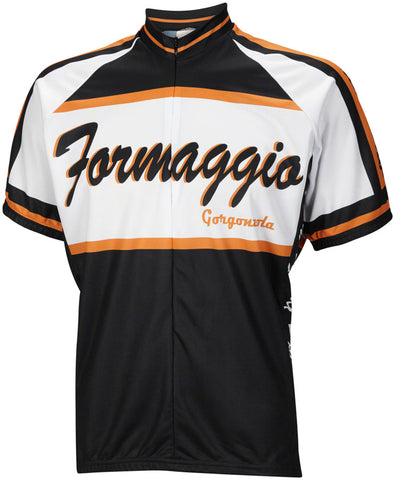 World Jerseys Formaggio Primo Uno Jersey White/Black Short Sleeve Men's