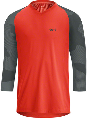 GORE® C5 Trail 3/4 Cycling Jersey - Fireball/Urban Grey Men's X-Large