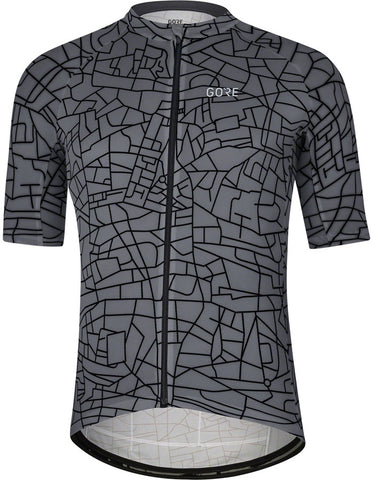 GORE® Wear Gotham Cycling Jersey - Graystone/Black Men's Medium