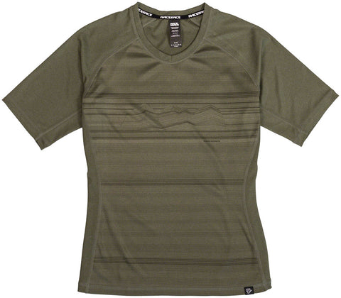 RaceFace Nimby Short Sleeve Jersey - Olive Women's Large