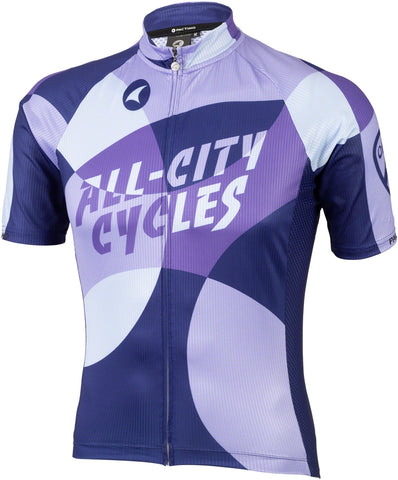 All City Dot Game Men's Jersey Dark Purple Purple Lavender Lite Blue