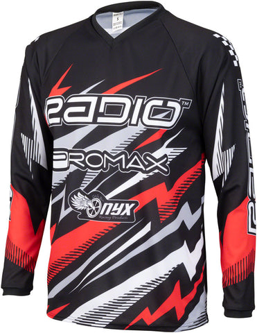 Radio Lightning BMX Race Jersey Red Long Sleeve Men's