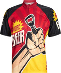 World Jerseys More Beer Jersey Gold/Black/Red Short Sleeve Men's