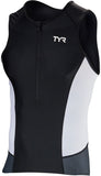 TYR Competitor Singlet MultiSport Top Black/White Sleeveless Men's