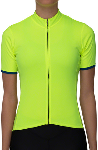 Bellwether Criterium Pro Jersey HiVis Yellow Short Sleeve WoMen's