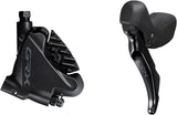 Shimano GRX ST-RX400/BR-RX400 Hydraulic Disc Brake and Brake/Shift Lever - Left, 2x10-Speed, Flat Mount, Finned Resin Pads
