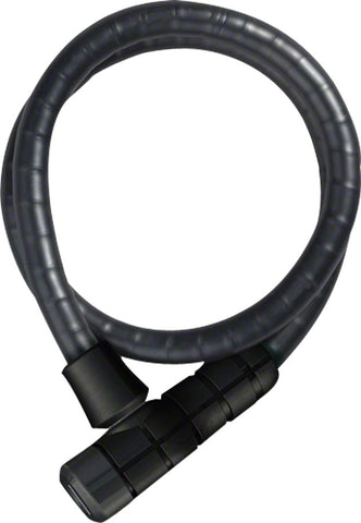 ABUS Microflex 6615 Keyed Coiled Cable Lock 120cm x 15mm With Mount Black