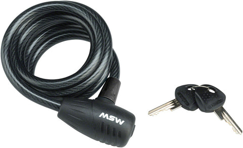 MSW KLK110 Keyed Cable Lock 10mm x 6' Black