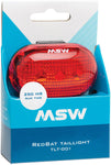 MSW Red Bat Rear Taillight Black