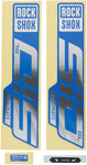RockShox, SID SL Ultimate Decal Kit, Gloss Polar for Blue Lowers
