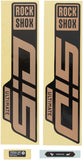 RockShox, SID 35 Ultimate Decal Kit, Matte Copper for Gloss Black Lowers