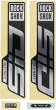 RockShox, SID 35 Ultimate Decal Kit, Gloss Polar for Gloss Black Lowers