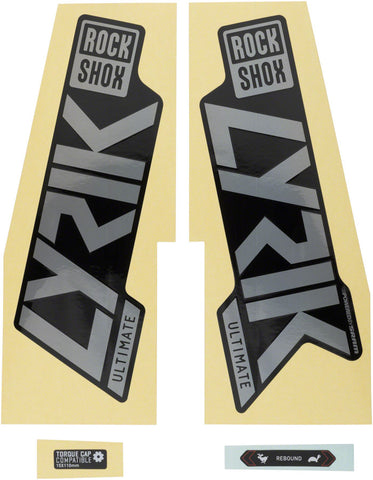 RockShox, Lyrik Ultimate Decal Kit, Gloss Rainbow for Gloss Black Lowers