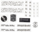 Surly Midnight Special Frame Decal Set White with Record