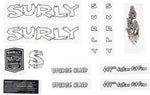 Surly Bridge Club Frame Decal Set White with Mushrooms