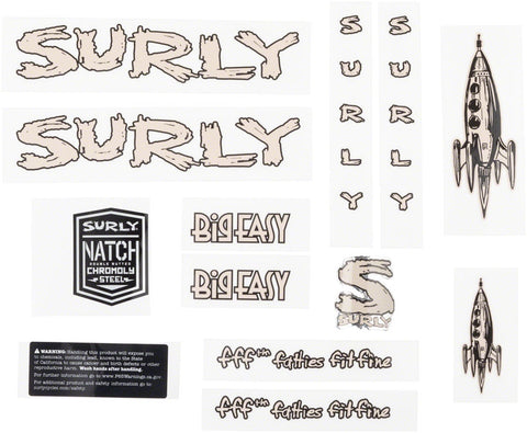 Surly Big Easy Frame Decal Set Tan