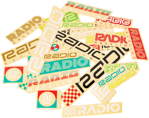 Radio Raceline Sticker Pack 28 Pieces Assorted