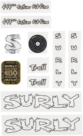 Surly Troll Frame Decal Set White