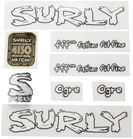 Surly Ogre Frame Decal Set White