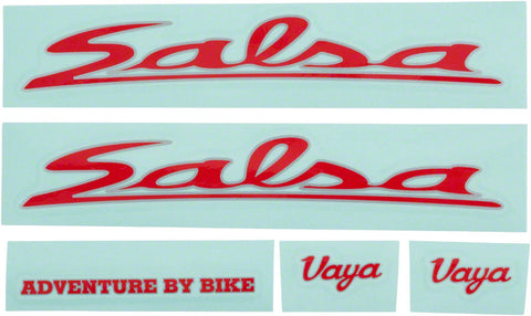 Salsa Vaya Travel Decal Set Red