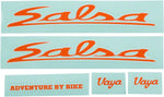 Salsa Vaya Travel Decal Set Orange