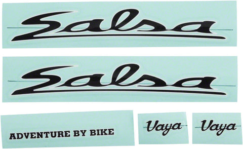 Salsa Vaya Travel Decal Set Black