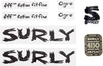 Surly Ogre Frame Decal Set Black