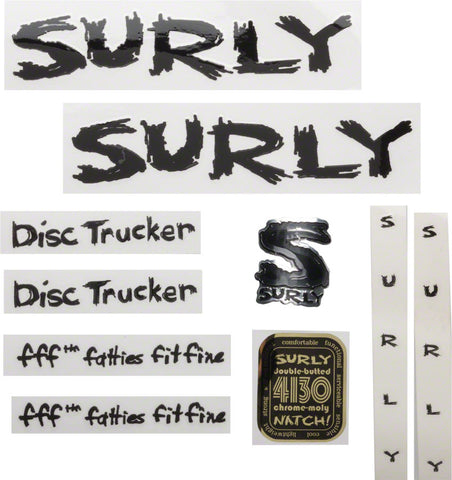 Surly Long Haul Disc Trucker Frame Decal Set Black