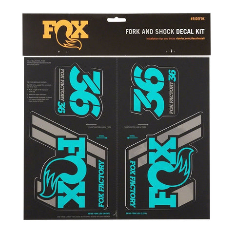 FOX Heritage Decal Kit for Forks and Shocks Turquoise
