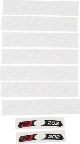 Zipp Decal Set 202 Matte White Logo Complete for One Wheel