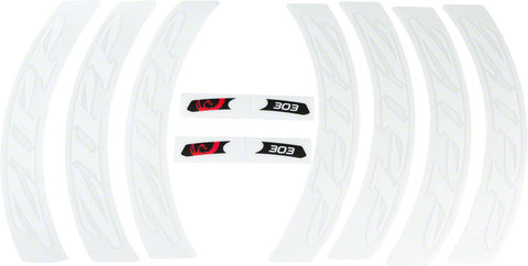 Zipp Decal Set 303 Matte White Logo Complete for One Wheel