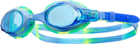 TYR Swimple TieDye Goggles Youth Blue/Green Blue Lens