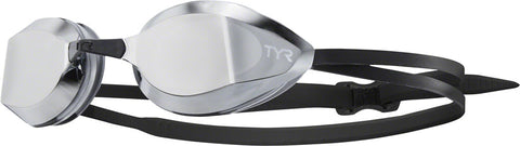 TYR Edge X Racing Nano Mirror Swim Goggles Silver/Black