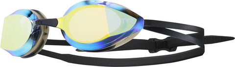 TYR Edge X Racing Nano Mirror Swim Goggles Gold/Black