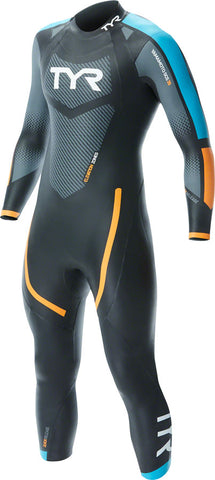 TYR Cat 2 Wetsuit - Black/Blue/Orange Men's XS