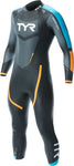 TYR Hurricane Cat 2 Wetsuit - Black/Blue/Orange Men's Large