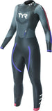 TYR Hurricane Cat 3 Wetsuit - Black/Pink/Purple Women's Large