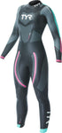 TYR Hurricane Cat 5 Wetsuit - Black/Turquoise/Fuschia Women's Medium/Large