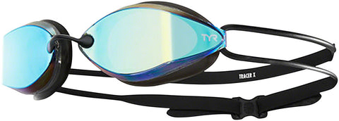 TYR Tracer X Racing Mirrored Goggle Black Frame/Black Gasket/Gold Metallic